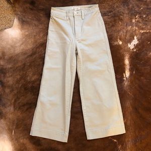 Madewell high waist wide leg canvas pants